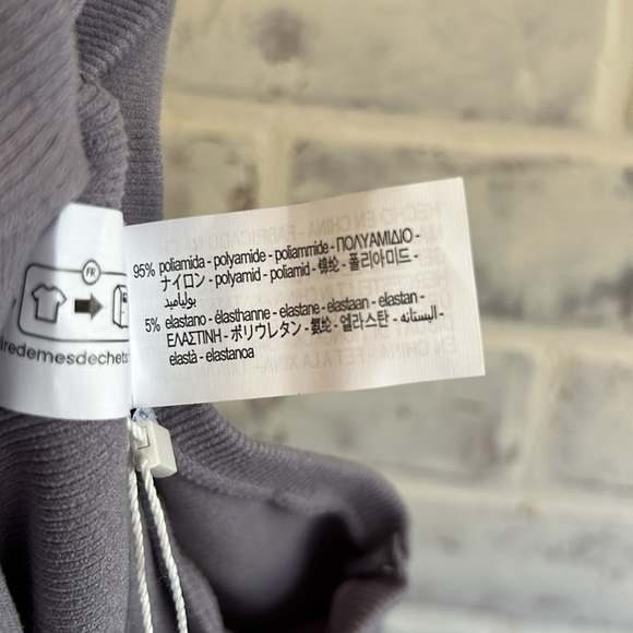 Zara Women's Bodysuit L/S Limitless Contour Ribbed Open Back Purple Sz M-L NWT - Picture 9 of 9